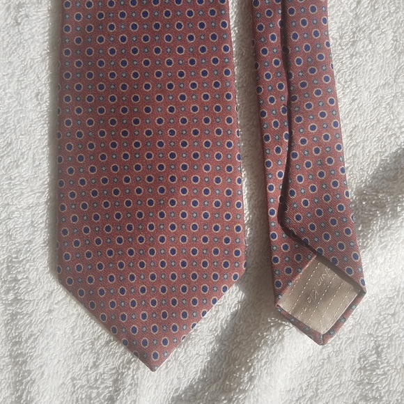 Calvin Klein 100% Silk Necktie / Suit Tie Circles Pattern - Picture 2 of 12